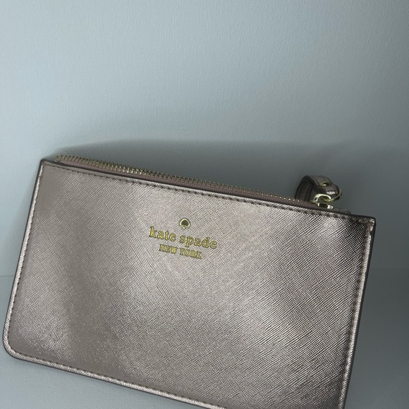 Kate Spade Pink Metallic Wristlet Clutch - Picture 4 of 6